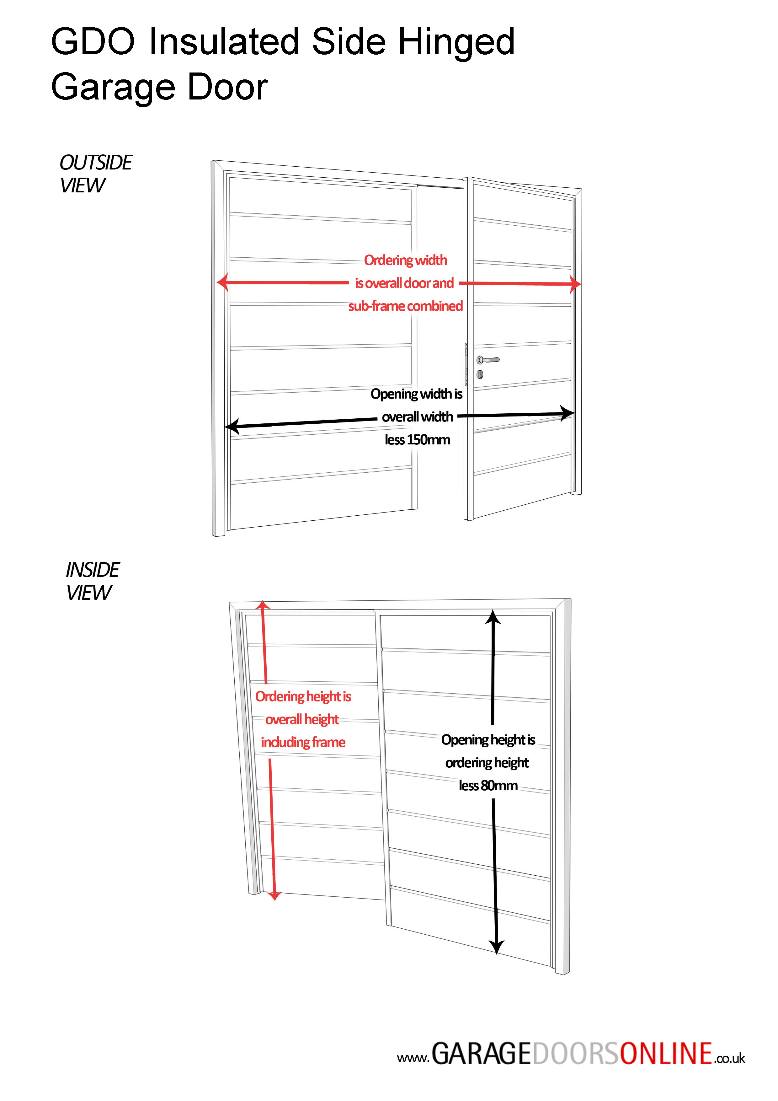 GDO 40mm Luxe Brockwell (3 Colour Options) Buy GDO Side Hinged Steel